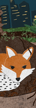 City Night Bookmark │ Hand-Illustrated Woodland Bookmark │ Fox, Owl & Cardinal, 3 Designs
