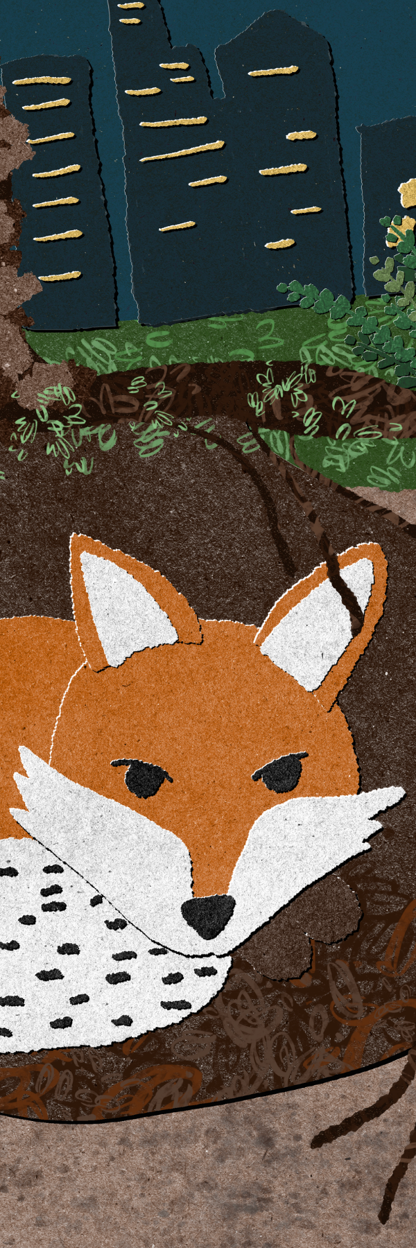 City Night Bookmark │ Hand-Illustrated Woodland Bookmark │ Fox, Owl & Cardinal, 3 Designs