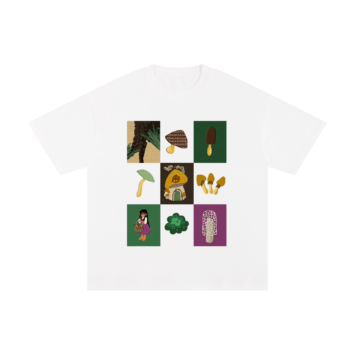 Mushroom Forager & Forest Floor Unisex Pure Cotton T-Shirt