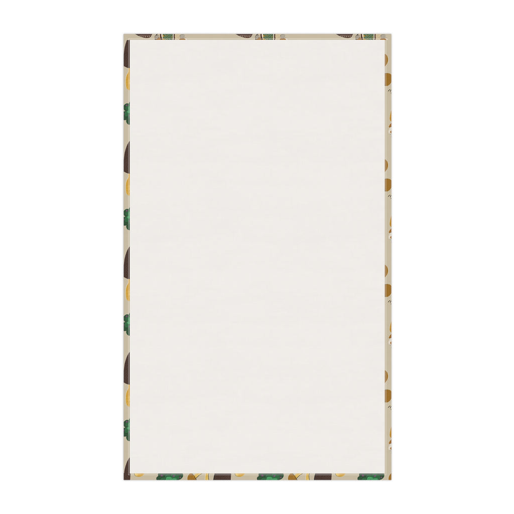 Mushroom Cottage Tea Towel — Whimsical Forest Fungi Kitchen Linen