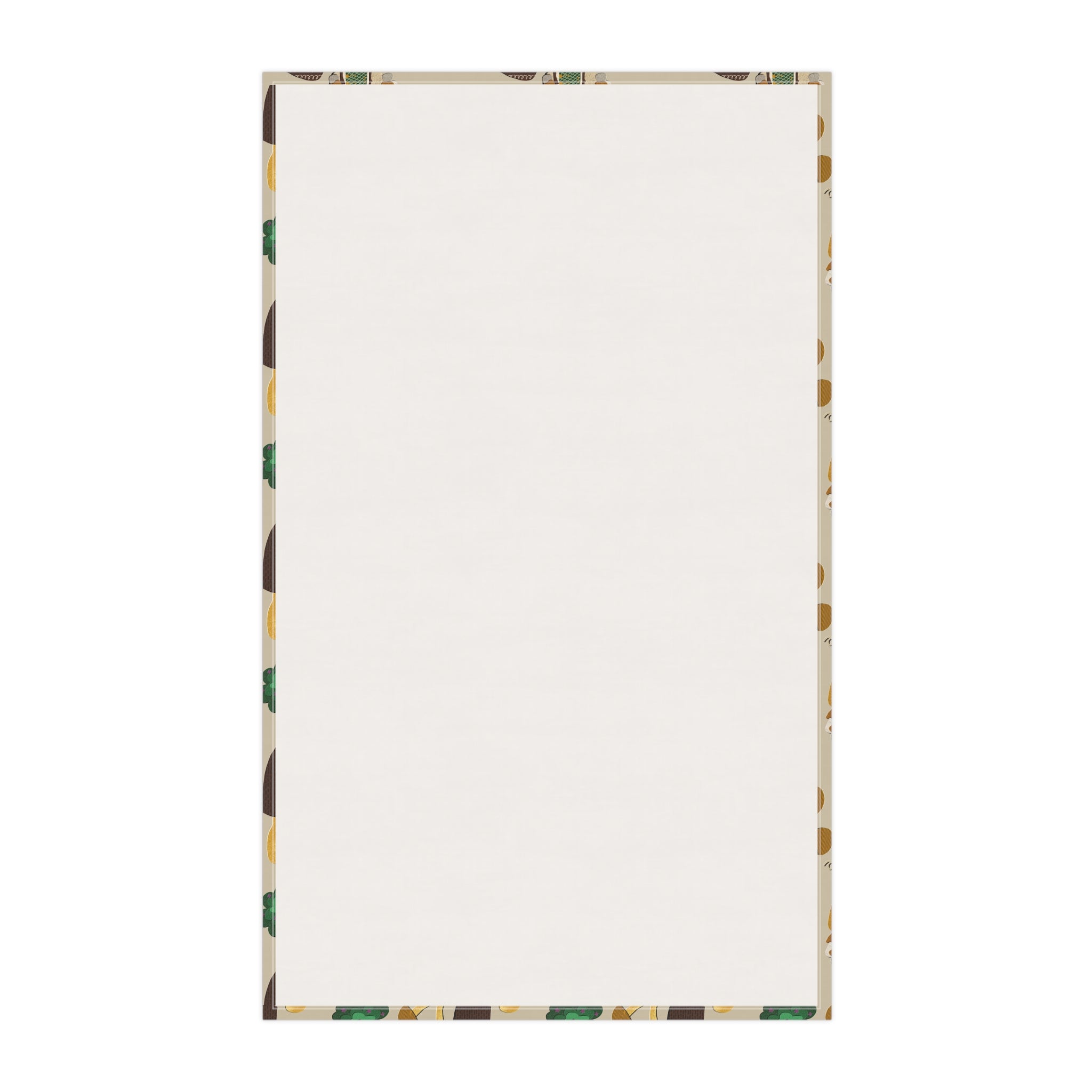 Mushroom Cottage Tea Towel — Whimsical Forest Fungi Kitchen Linen