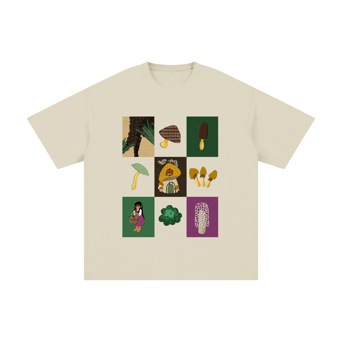 Mushroom Forager & Forest Floor Unisex Pure Cotton T-Shirt