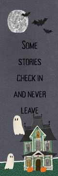 Gothic Cozy Haunted House bookmark 2x6