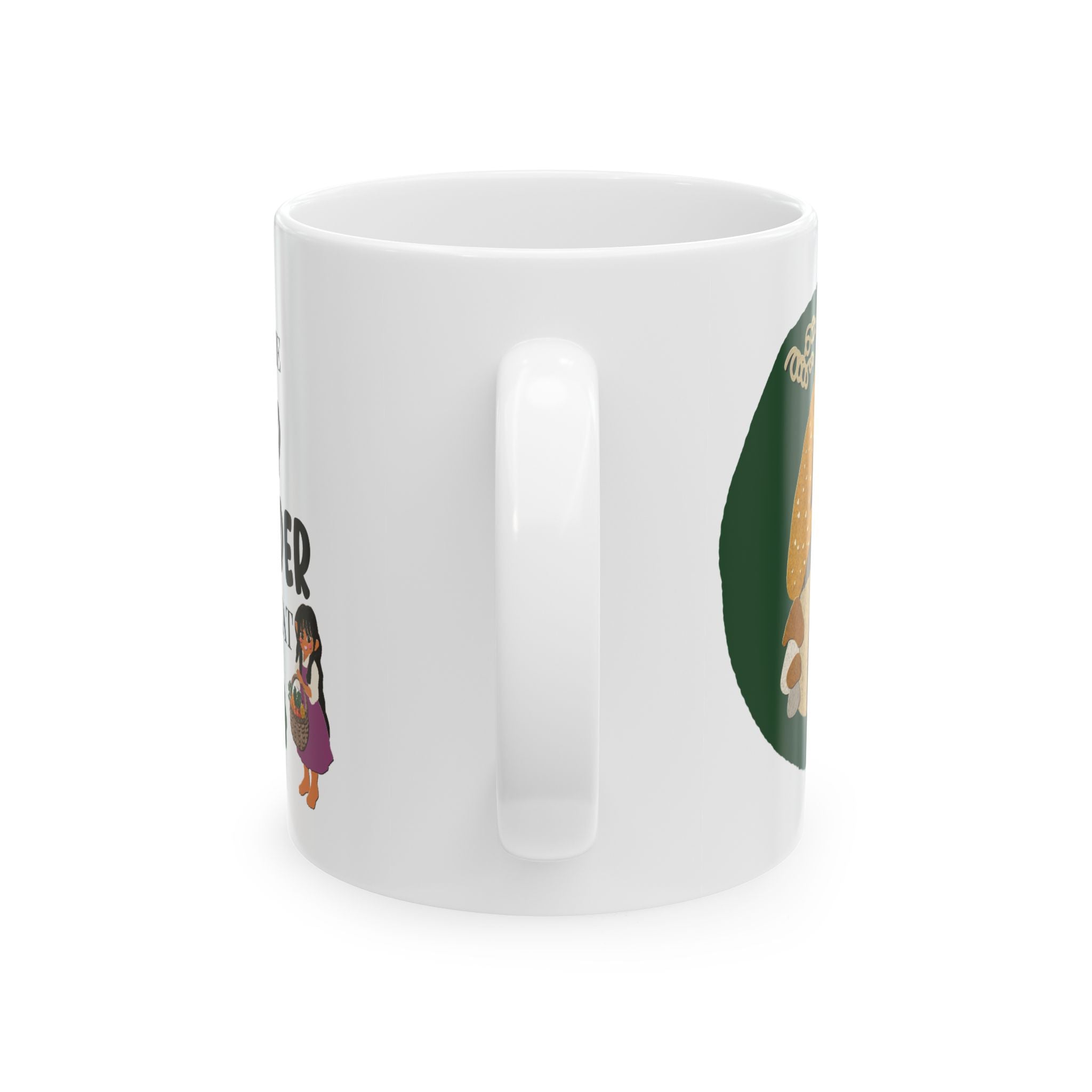 Mushroom Cottage Mug │ Personalized Cottagecore Coffee Mug │ Hand-Drawn Forager Gift, 11 oz & 15 oz