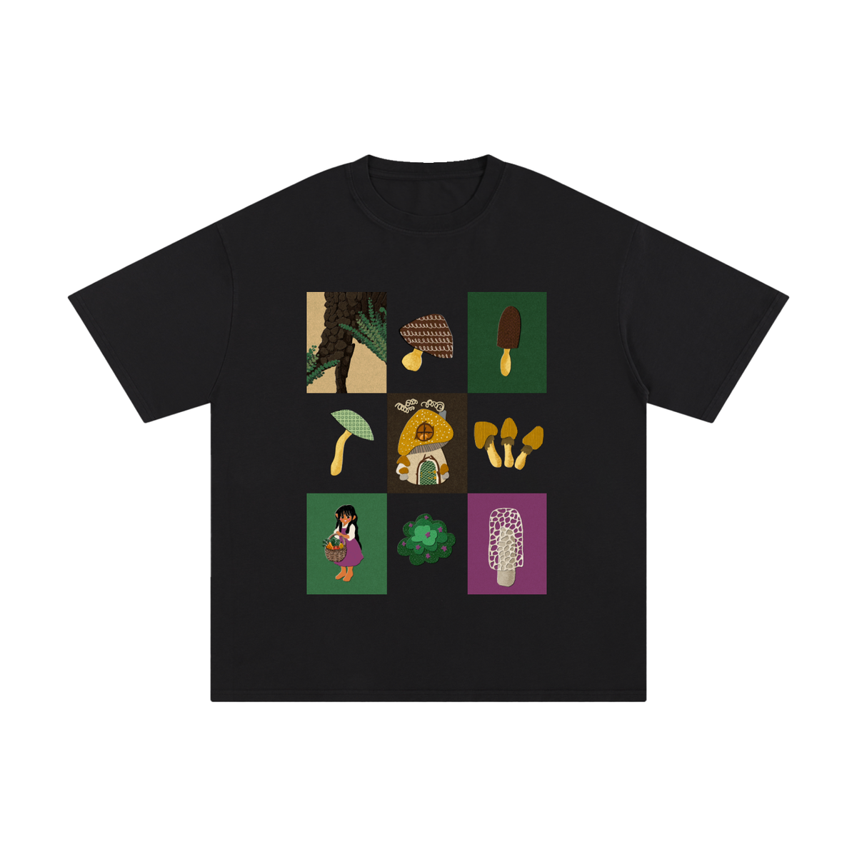 Mushroom Forager & Forest Floor Unisex Pure Cotton T-Shirt