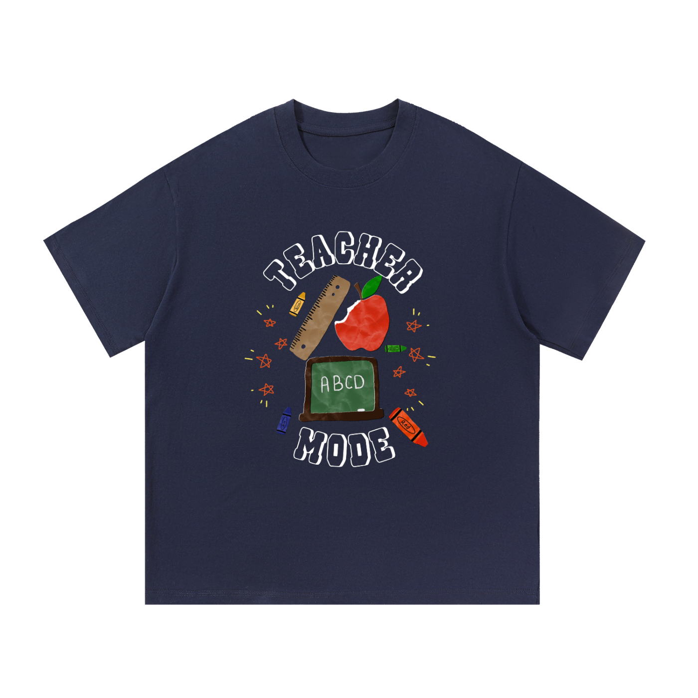 Chalkboard ABCD Schoolhouse Cotton T-Shirt