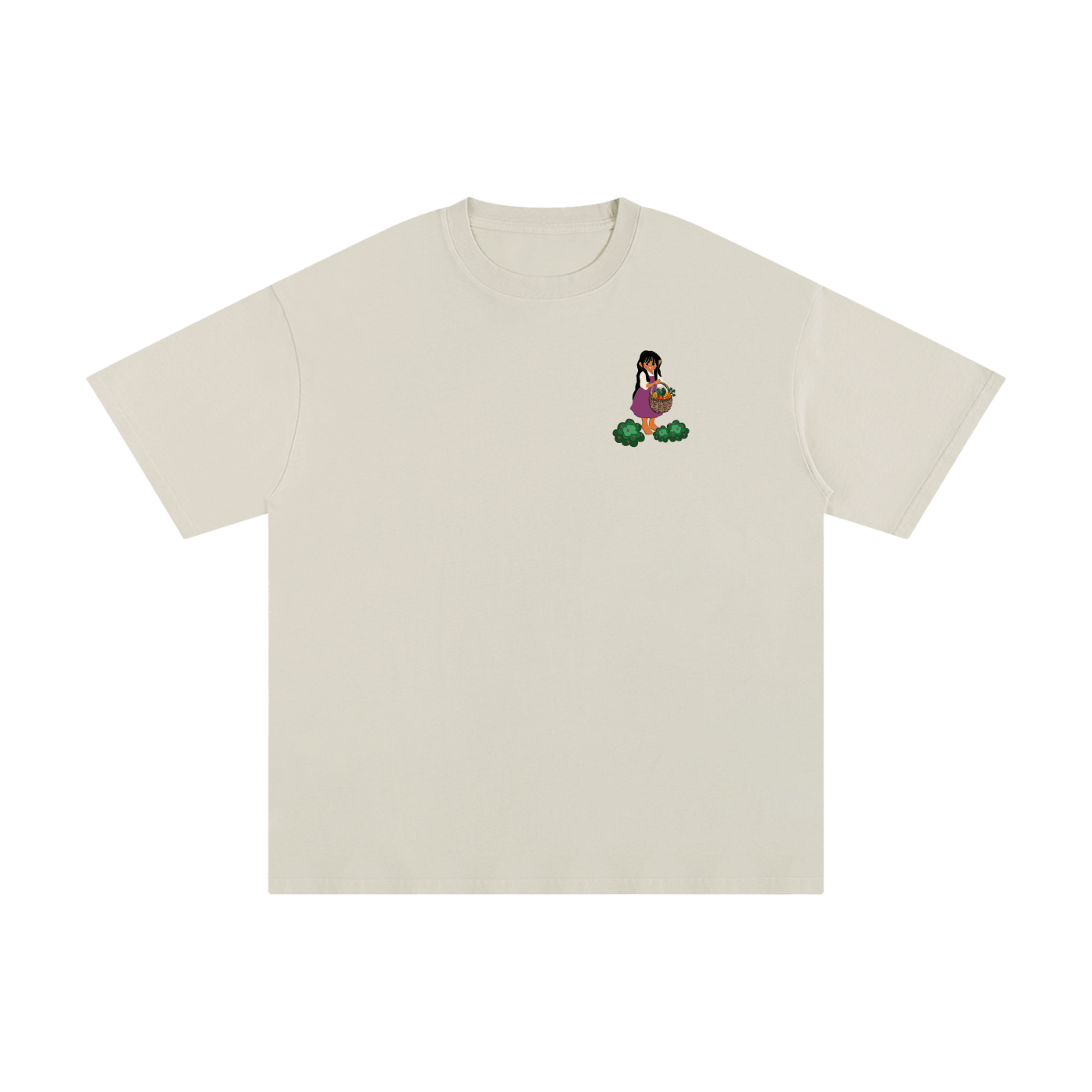 Forest Friends Tee — Hand-Drawn Mushroom Forager Design (Unisex Cotton)