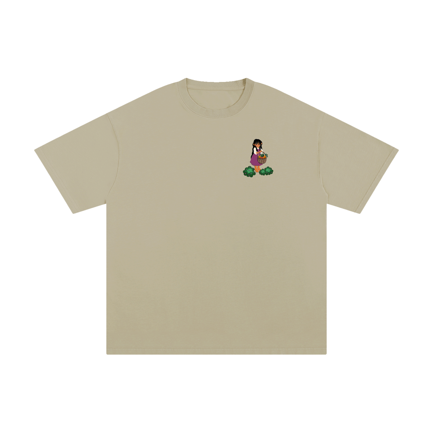 Forest Friends Tee — Hand-Drawn Mushroom Forager Design (Unisex Cotton)