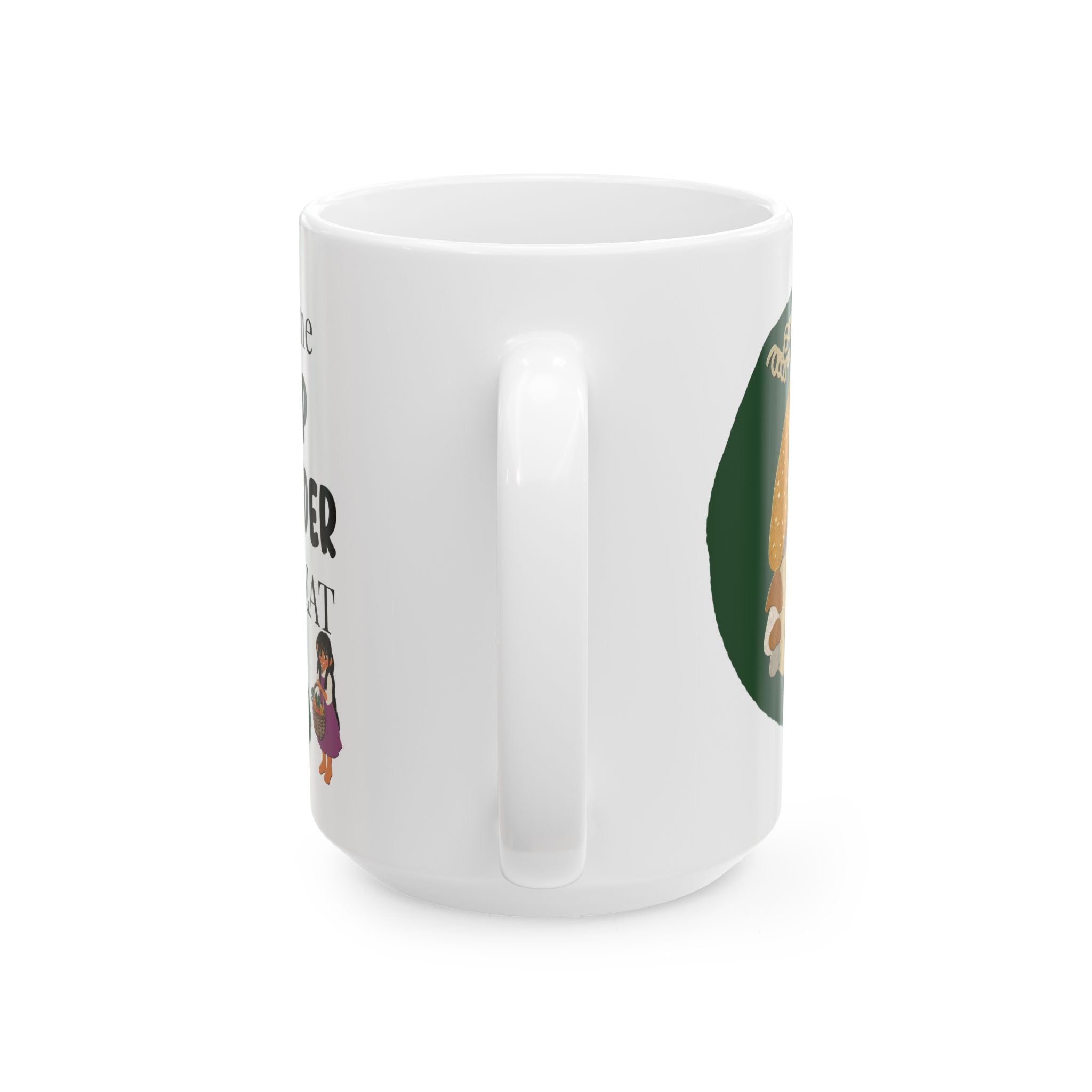 Mushroom Cottage Mug │ Personalized Cottagecore Coffee Mug │ Hand-Drawn Forager Gift, 11 oz & 15 oz
