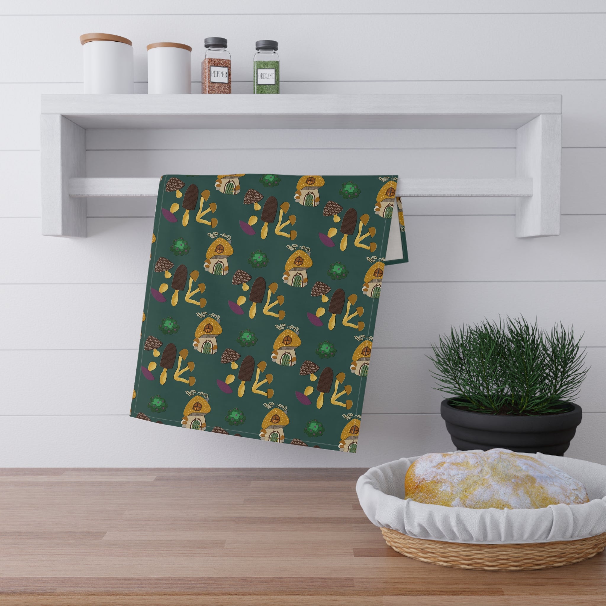 Forest Floor Mushroom Tea Towel