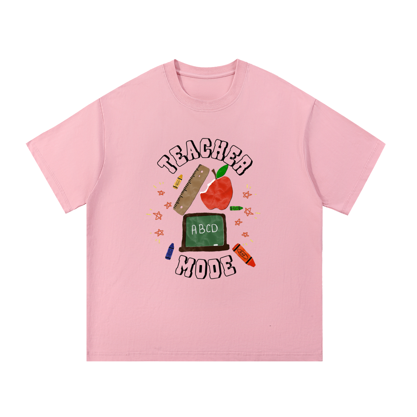 Chalkboard ABCD Schoolhouse Cotton T-Shirt
