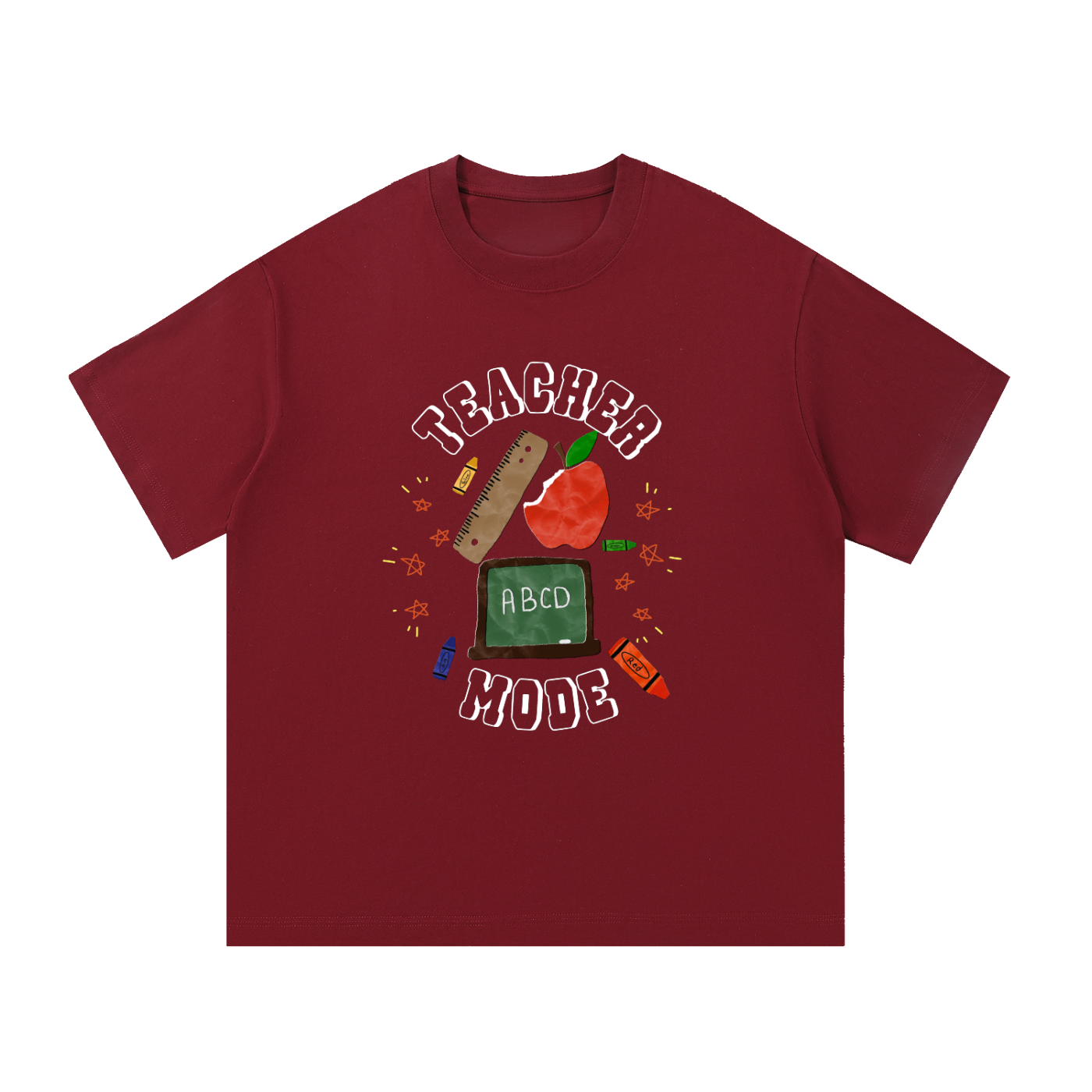 Chalkboard ABCD Schoolhouse Cotton T-Shirt
