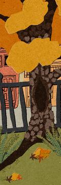Autumn City Bookmark │ Hand-Illustrated Fall Bookmark │ Farmers Market & Foliage, 3 Designs