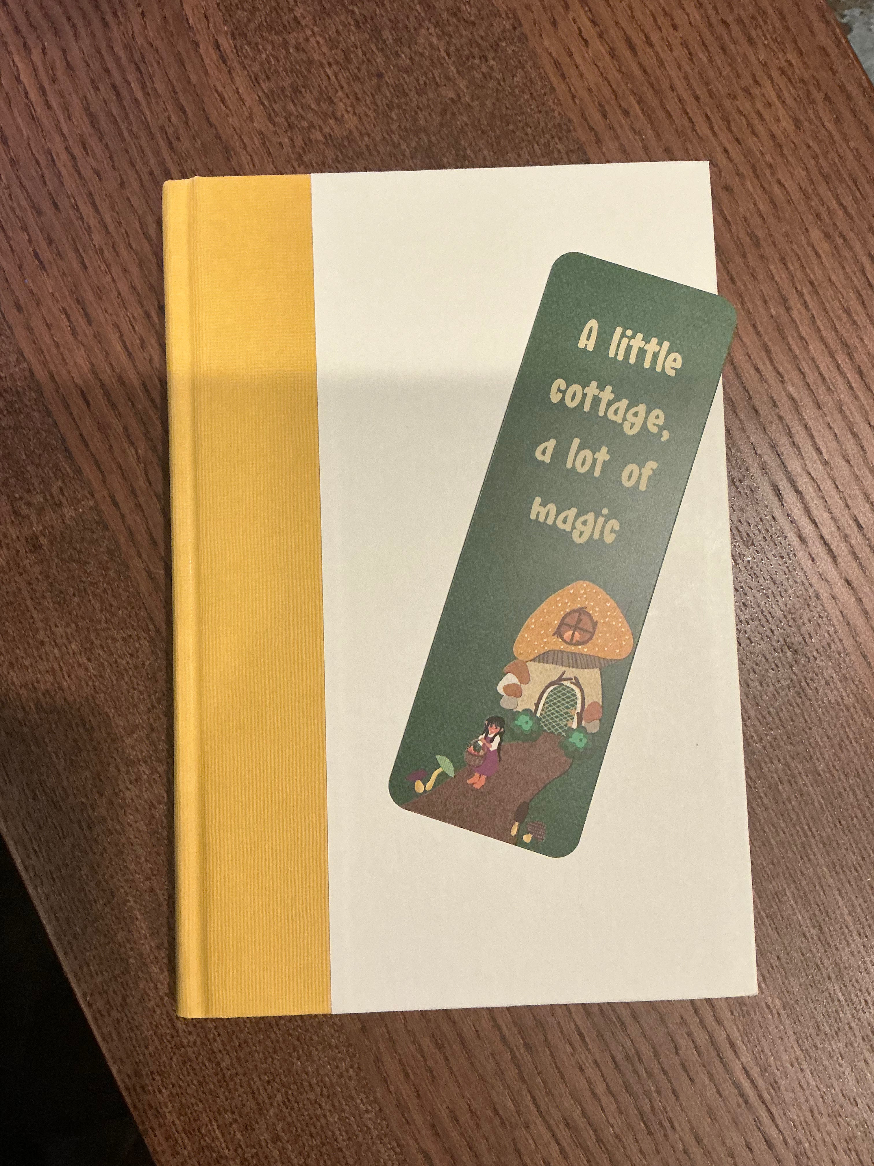 Forager and Mushroom cottage bookmark 2x6