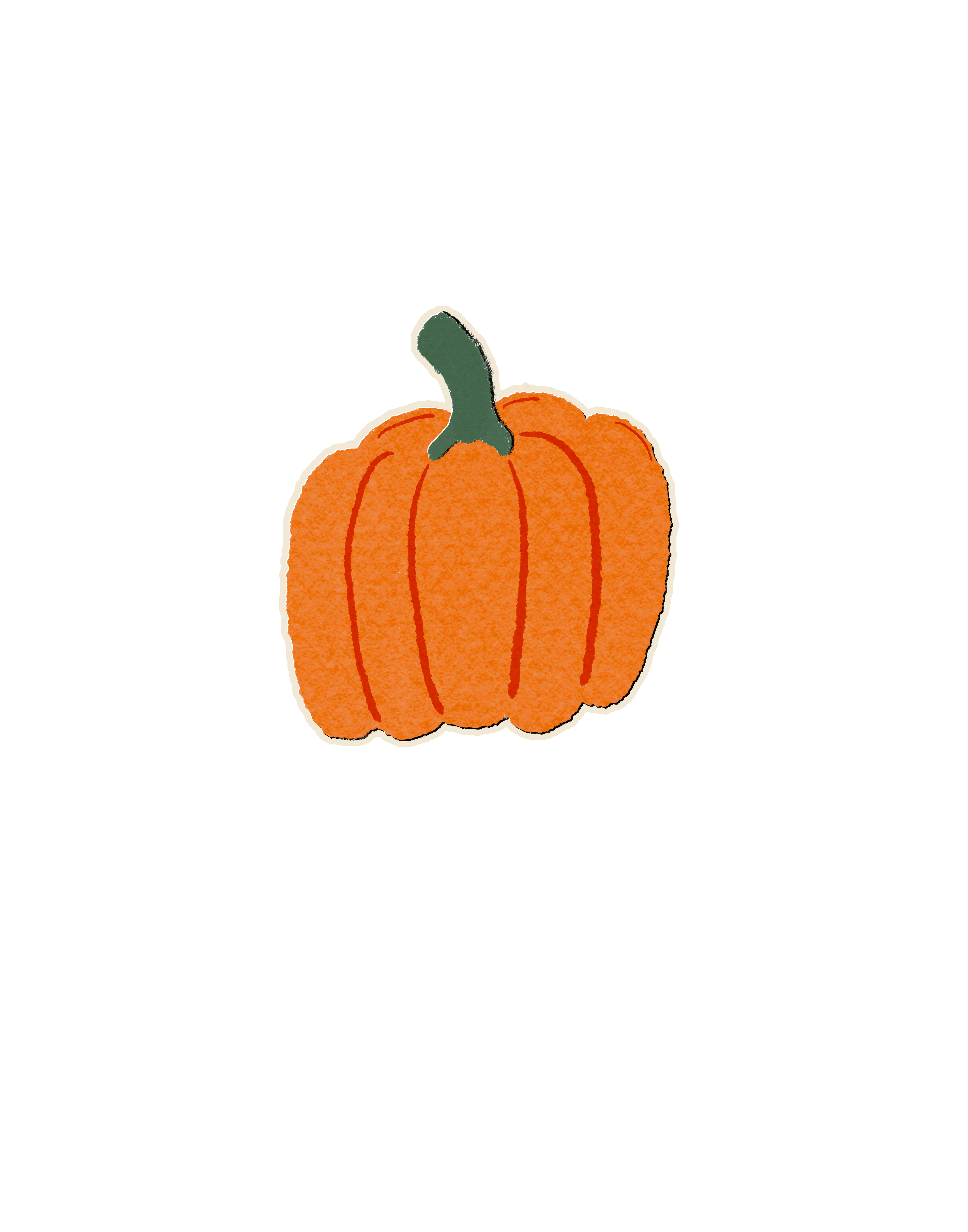 Pumpkin Die Cut Sticker