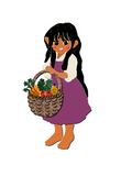 Forager Girl Die Cut Sticker