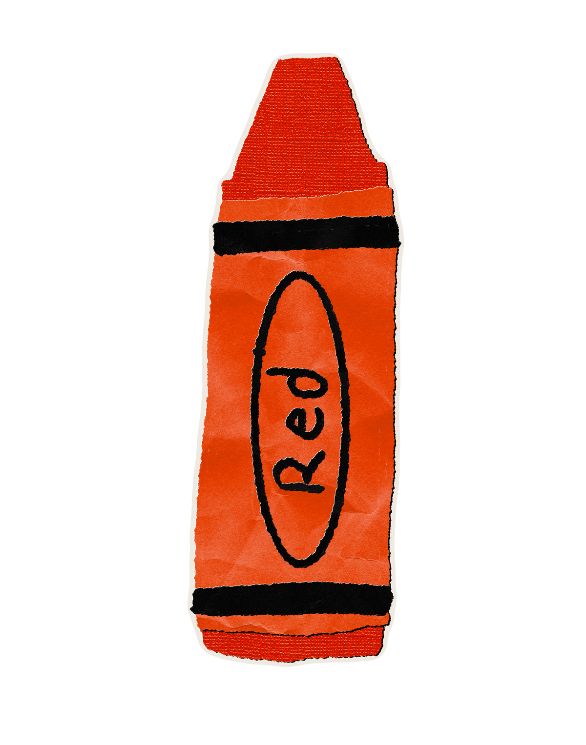 Crayon Die Cut Stickers (4 Color Options)