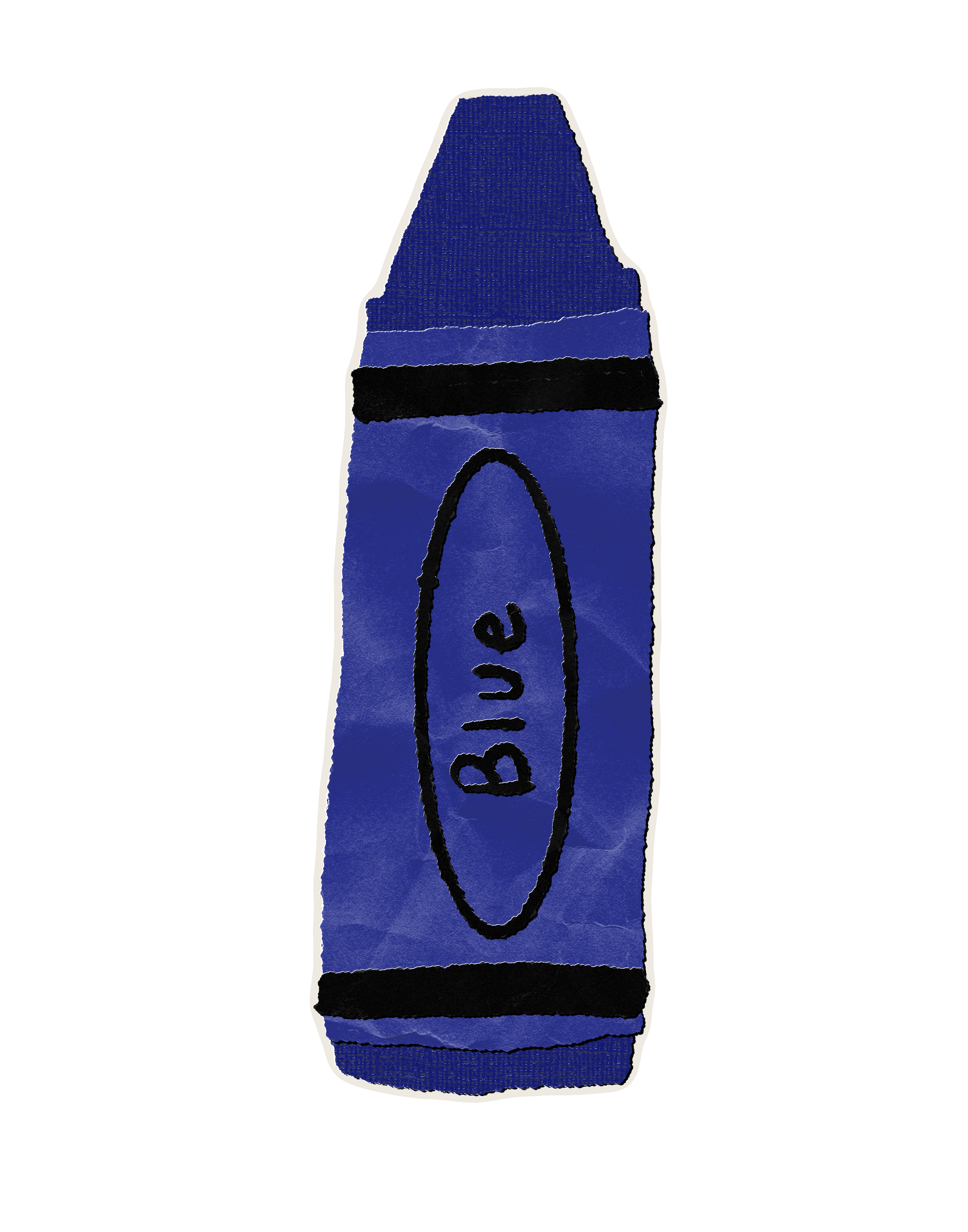 Crayon Die Cut Stickers (4 Color Options)