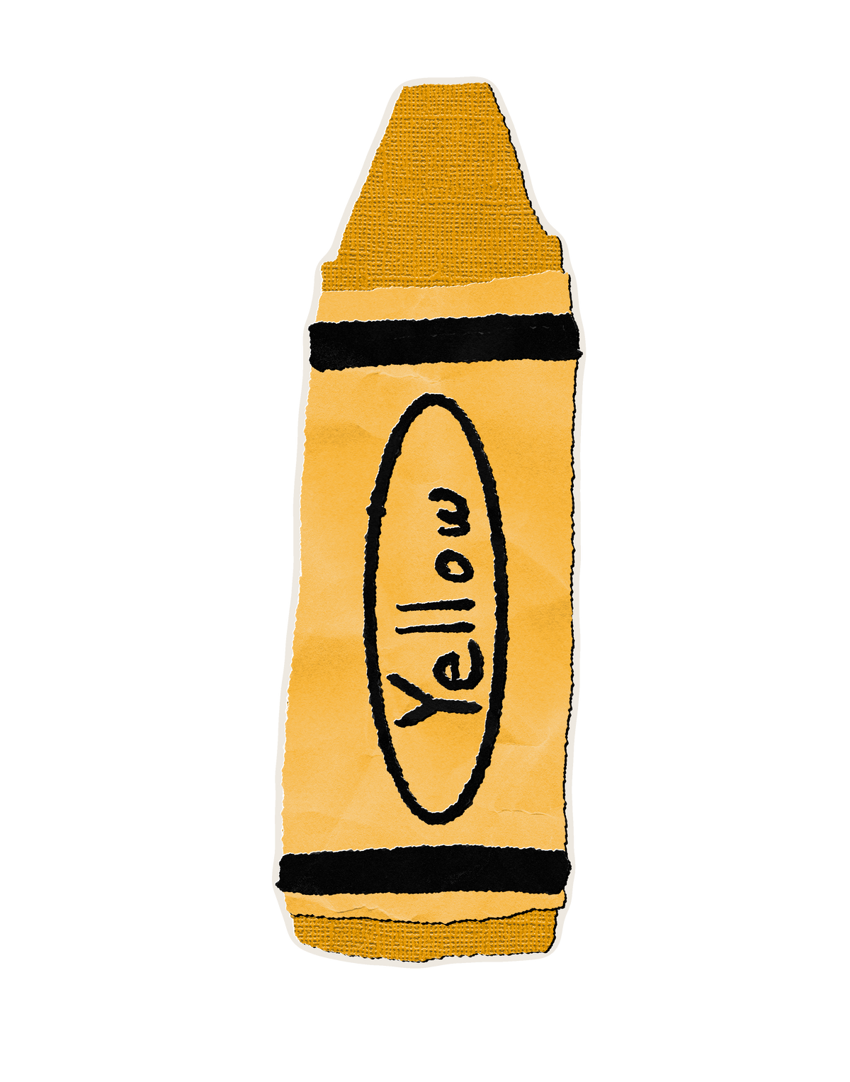 Crayon Die Cut Stickers (4 Color Options)