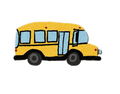 School Bus Die cut Sticker