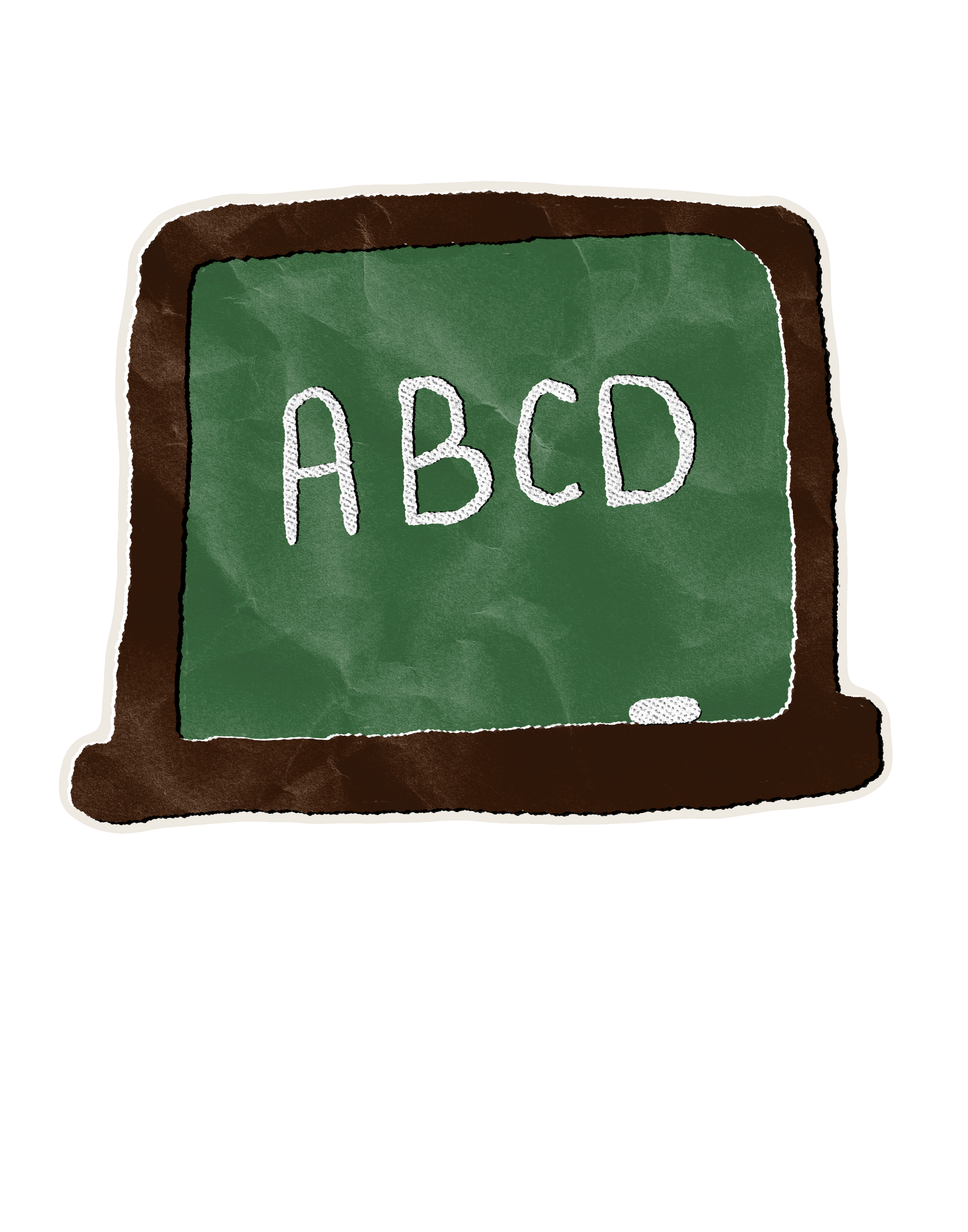 Chalkboard Die cut Sticker