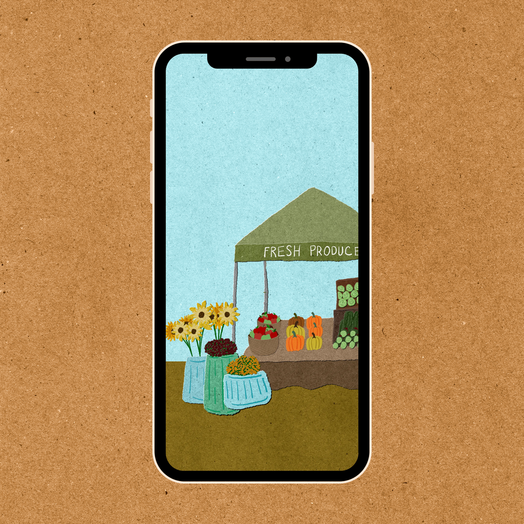 Autumn Phone Wallpaper Bundle │ 3 Hand-Illustrated iPhone Backgrounds │ Fall Digital Download