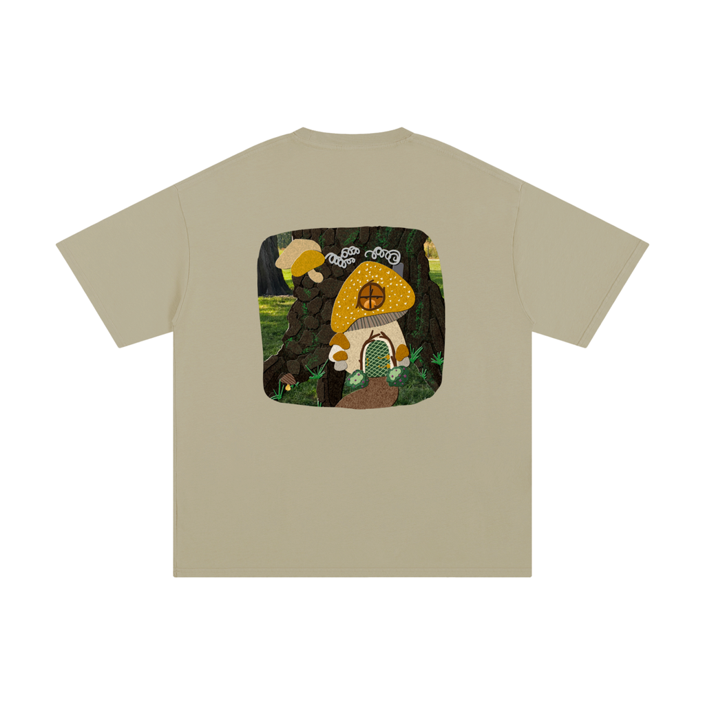 Forest Friends Tee — Hand-Drawn Mushroom Forager Design (Unisex Cotton)