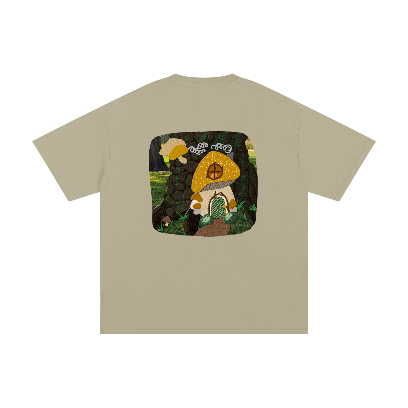 Forest Friends Tee — Hand-Drawn Mushroom Forager Design (Unisex Cotton)
