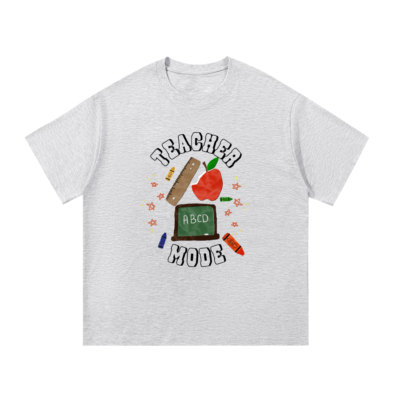 Chalkboard ABCD Schoolhouse Cotton T-Shirt