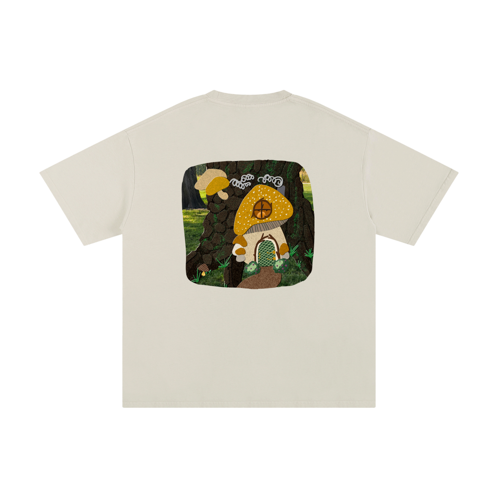 Forest Friends Tee — Hand-Drawn Mushroom Forager Design (Unisex Cotton)