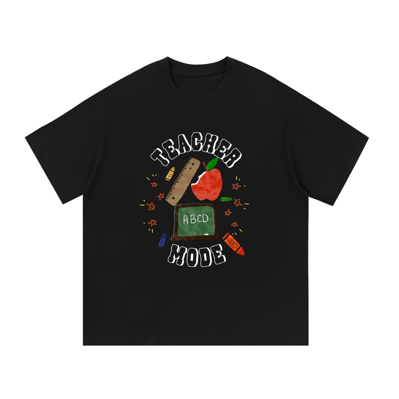 Chalkboard ABCD Schoolhouse Cotton T-Shirt
