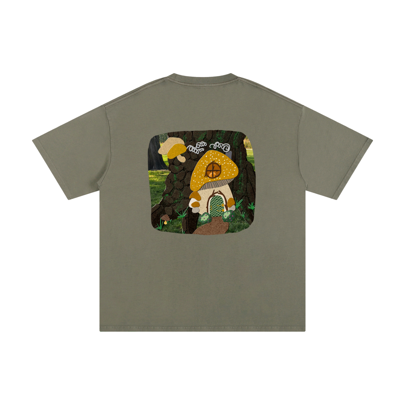 Forest Friends Tee — Hand-Drawn Mushroom Forager Design (Unisex Cotton)
