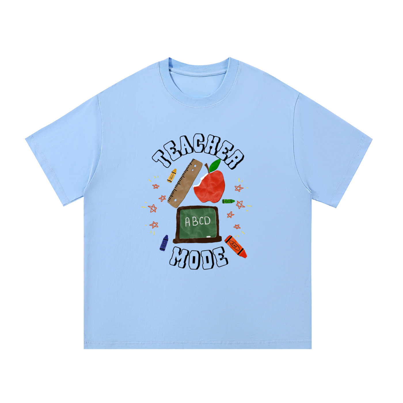 Chalkboard ABCD Schoolhouse Cotton T-Shirt