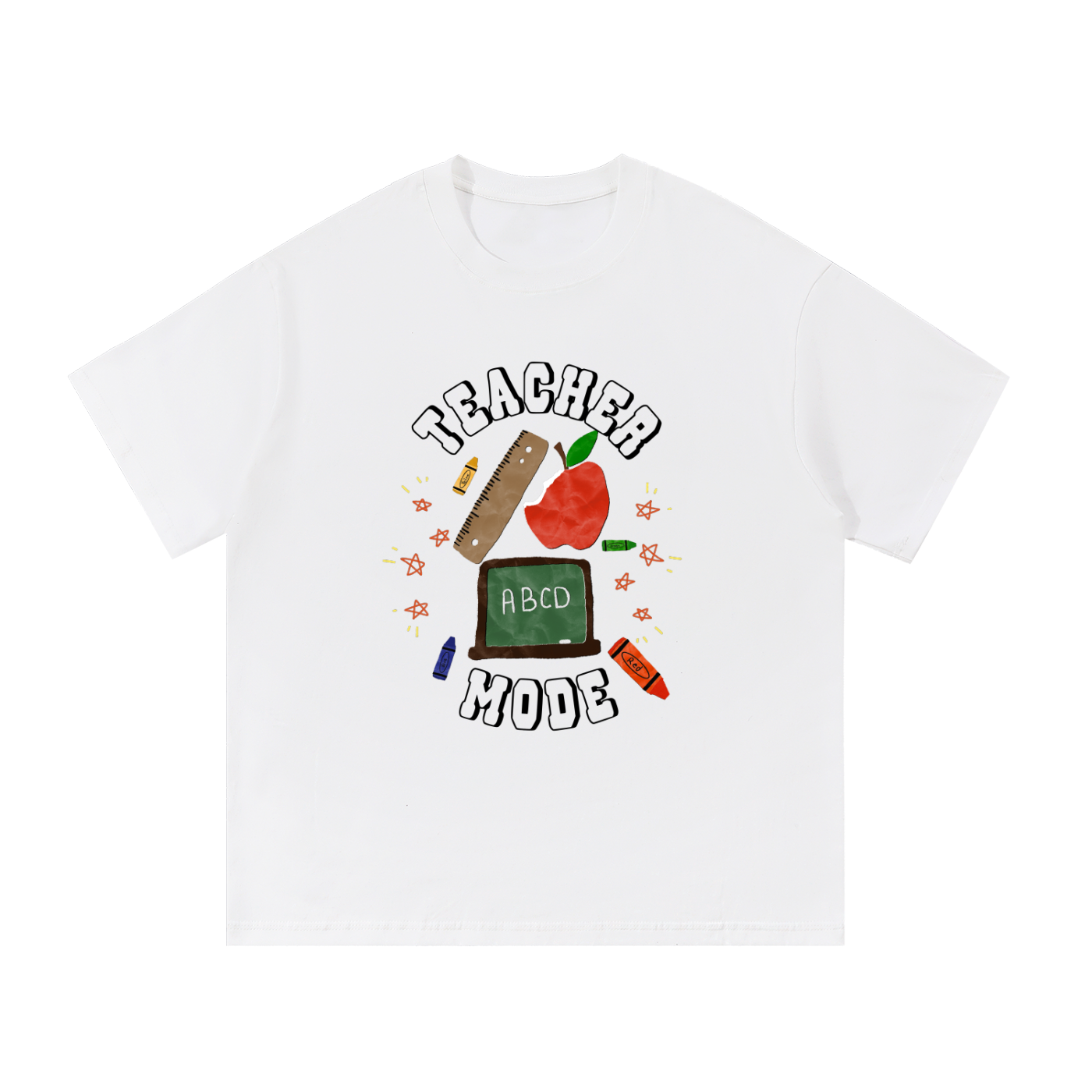 Chalkboard ABCD Schoolhouse Cotton T-Shirt